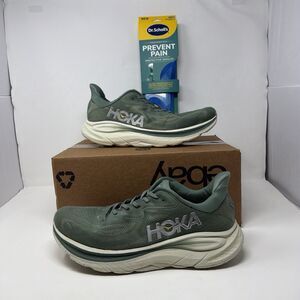 HOKA One One Clifton 10 Mens Size 14D Green Running Sneakers + NEW INSOLE